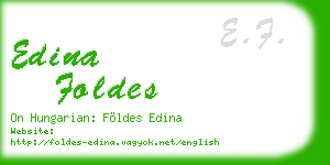 edina foldes business card